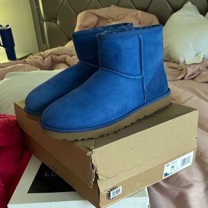 Ugg Blue Suede Ankle Boots